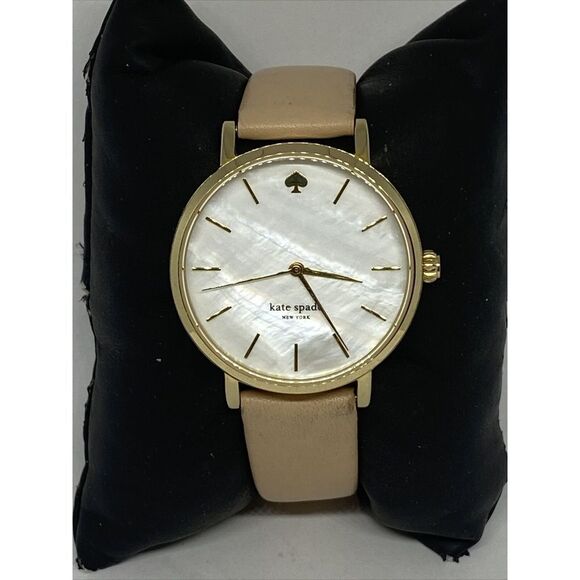 Kate Spade New York Metro 0073 Women's Beige Leather Analog Dial Watch MP646 - Picture 1 of 12